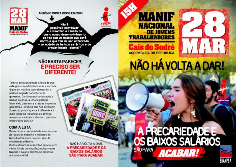 28 de Março - Manifestação Nacional dos Jovens Trabalhadores